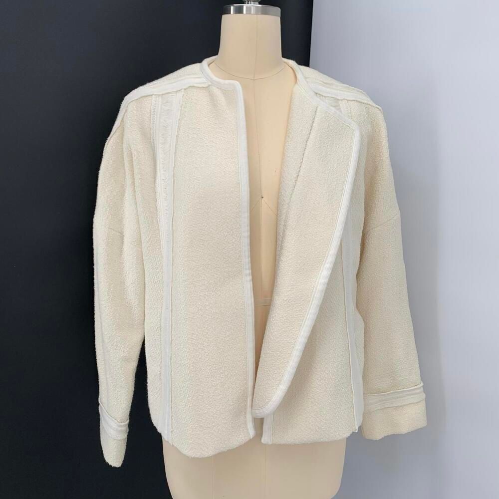 VINCE white cardigan jacket blaser sz 8 or m womens - Picture 2 of 9